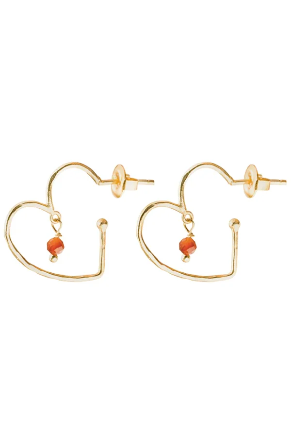 A Beautiful Story oorbellen carnelian - Afbeelding 2
