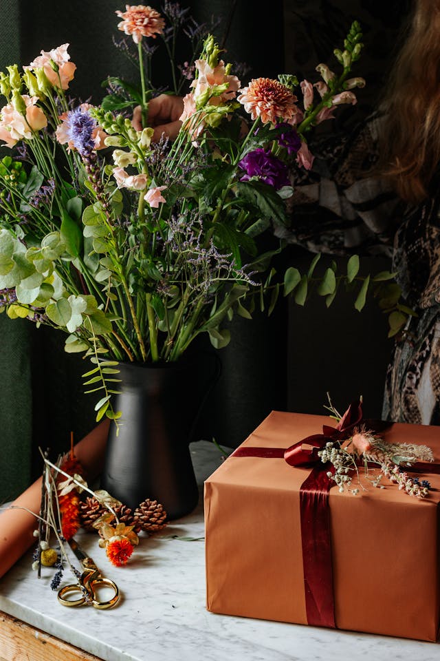 Housewarming bloemen cadeau