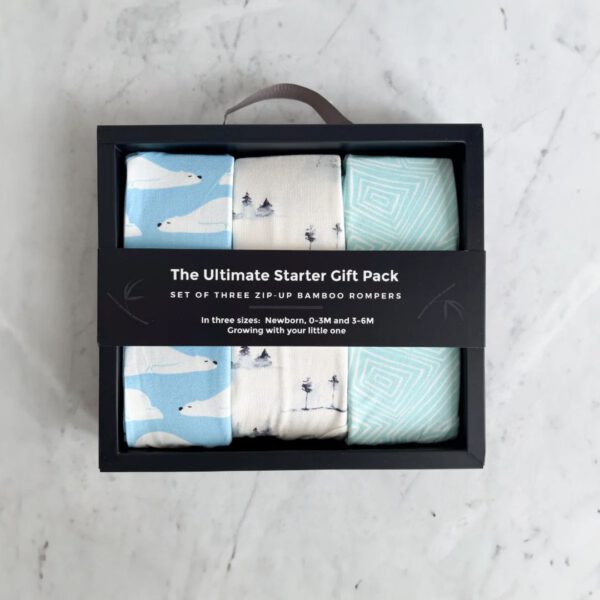 Set van 3 rompers - blauw